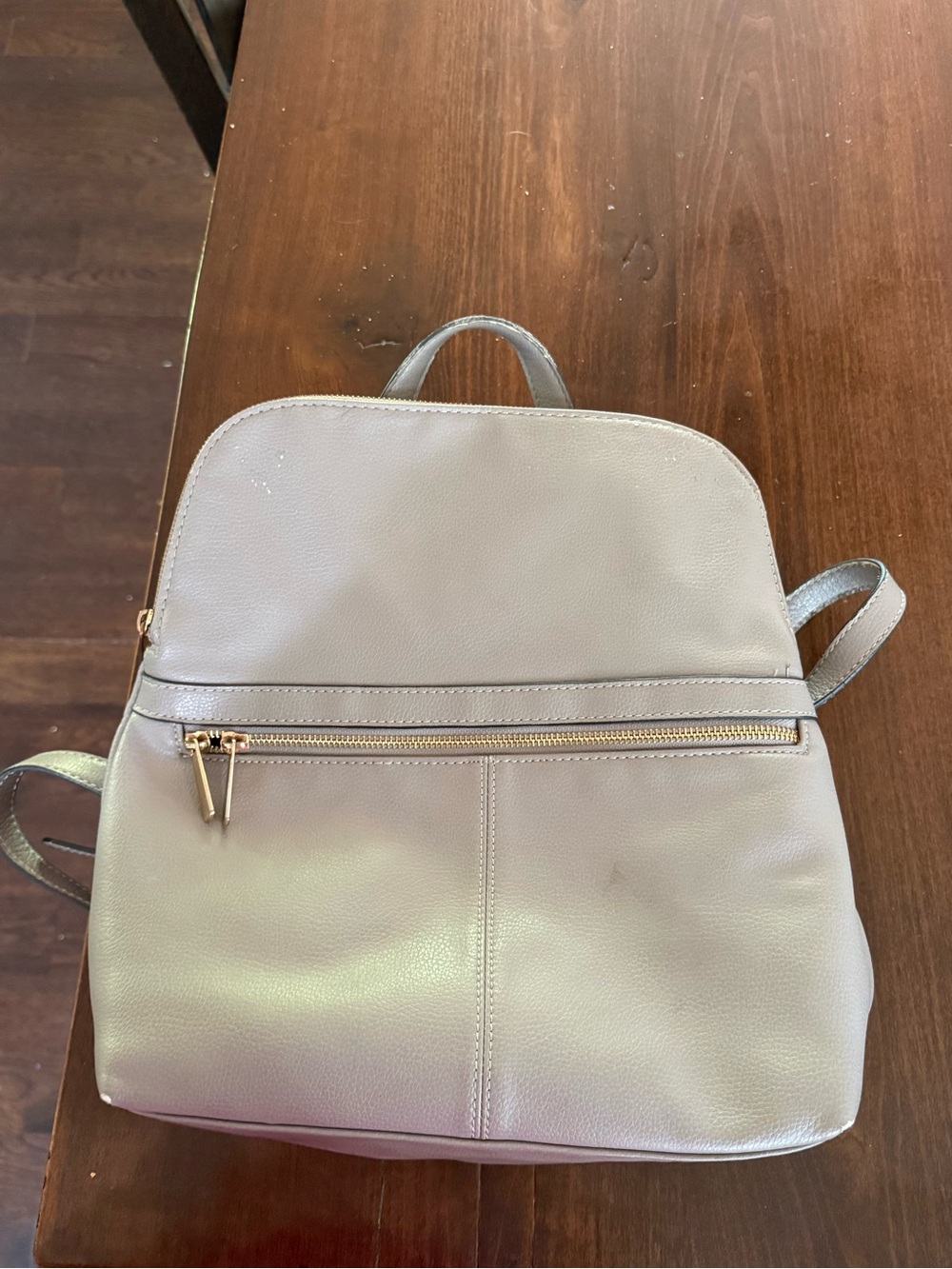 Taupe backpack purse